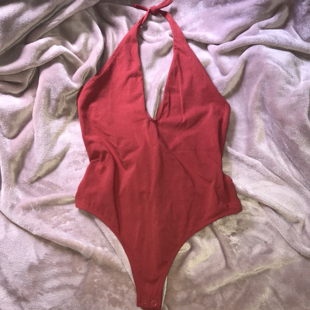 Express deep V bodysuit. Size Small